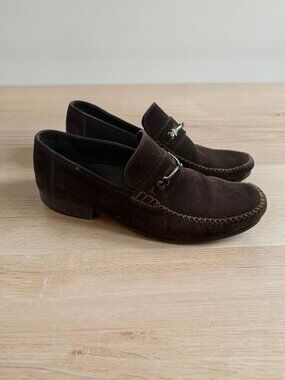 BRUNO MAGLI Men's Brown Suede Loafers Shoes Size 7.5